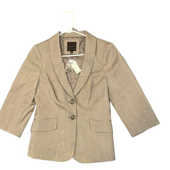 The Limited Blazer Womens Small Tan Business Casual Career Preppy Neutral New - Picture 1 of 6